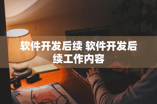 软件开发后续 软件开发后续工作内容