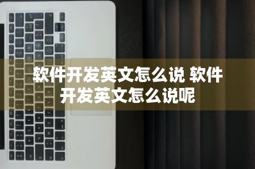 软件开发英文怎么说 软件开发英文怎么说呢