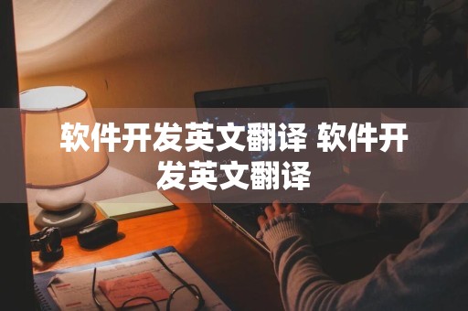 软件开发英文翻译 软件开发英文翻译