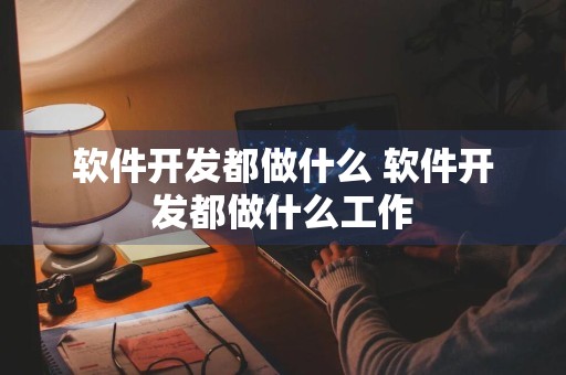 软件开发都做什么 软件开发都做什么工作