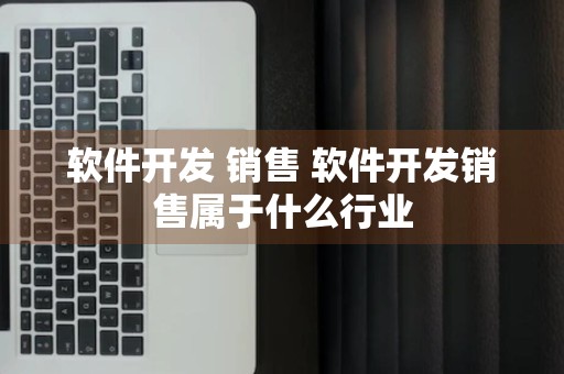 软件开发 销售 软件开发销售属于什么行业