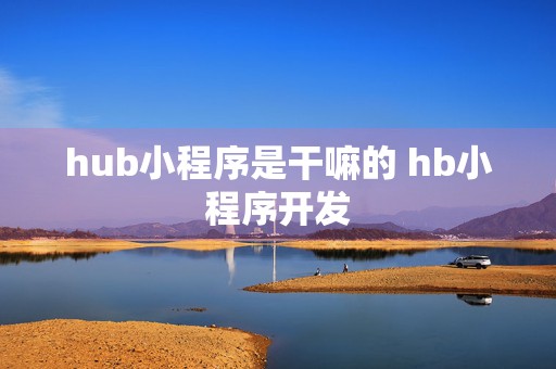 hub小程序是干嘛的 hb小程序开发