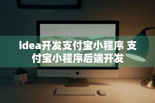 idea开发支付宝小程序 支付宝小程序后端开发