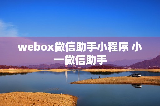 webox微信助手小程序 小一微信助手